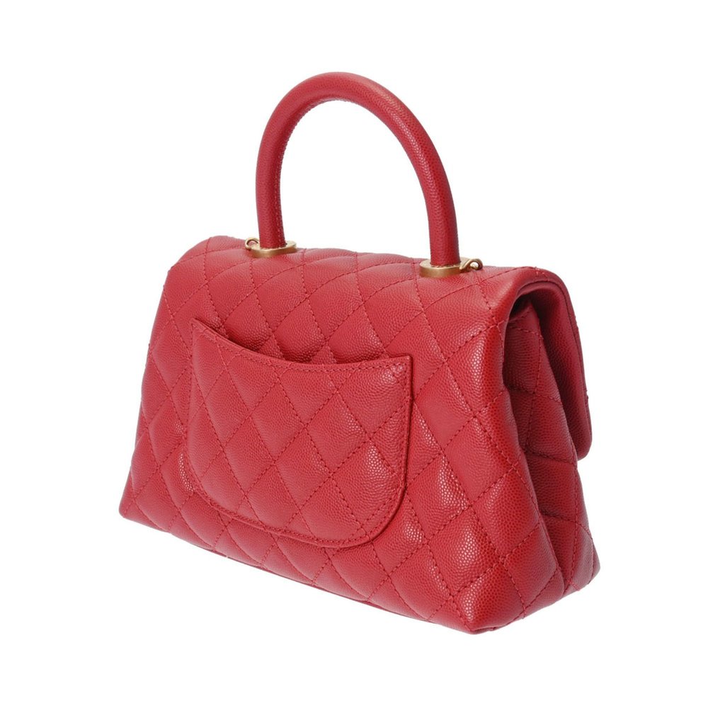 CHANEL Matelasse XS Red A92990 Women's Caviar Skin Bag - Picture 2 of 10